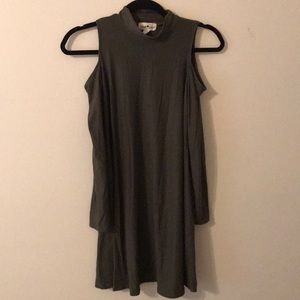 Olive green Mock neck dress
